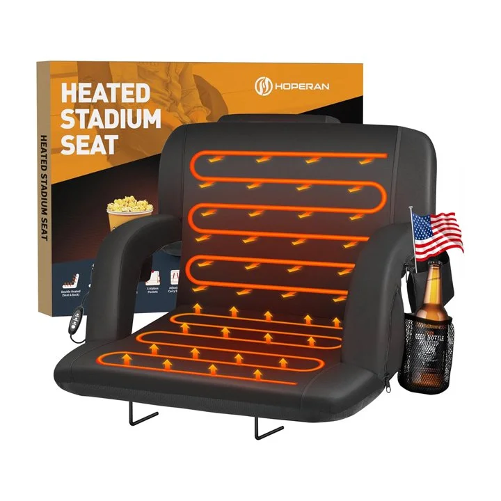 Kim's Pick: Heated Stadium Seats for Bleachers with Back Support and Wide Cushion