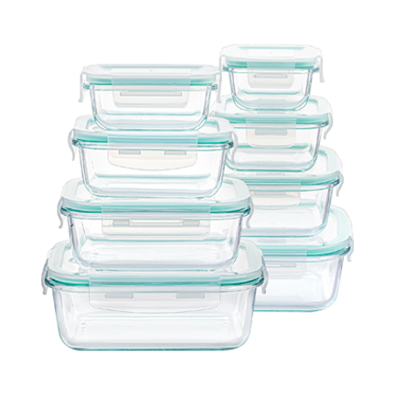 Vtopmart 8 pack Glass Food Storage Containers