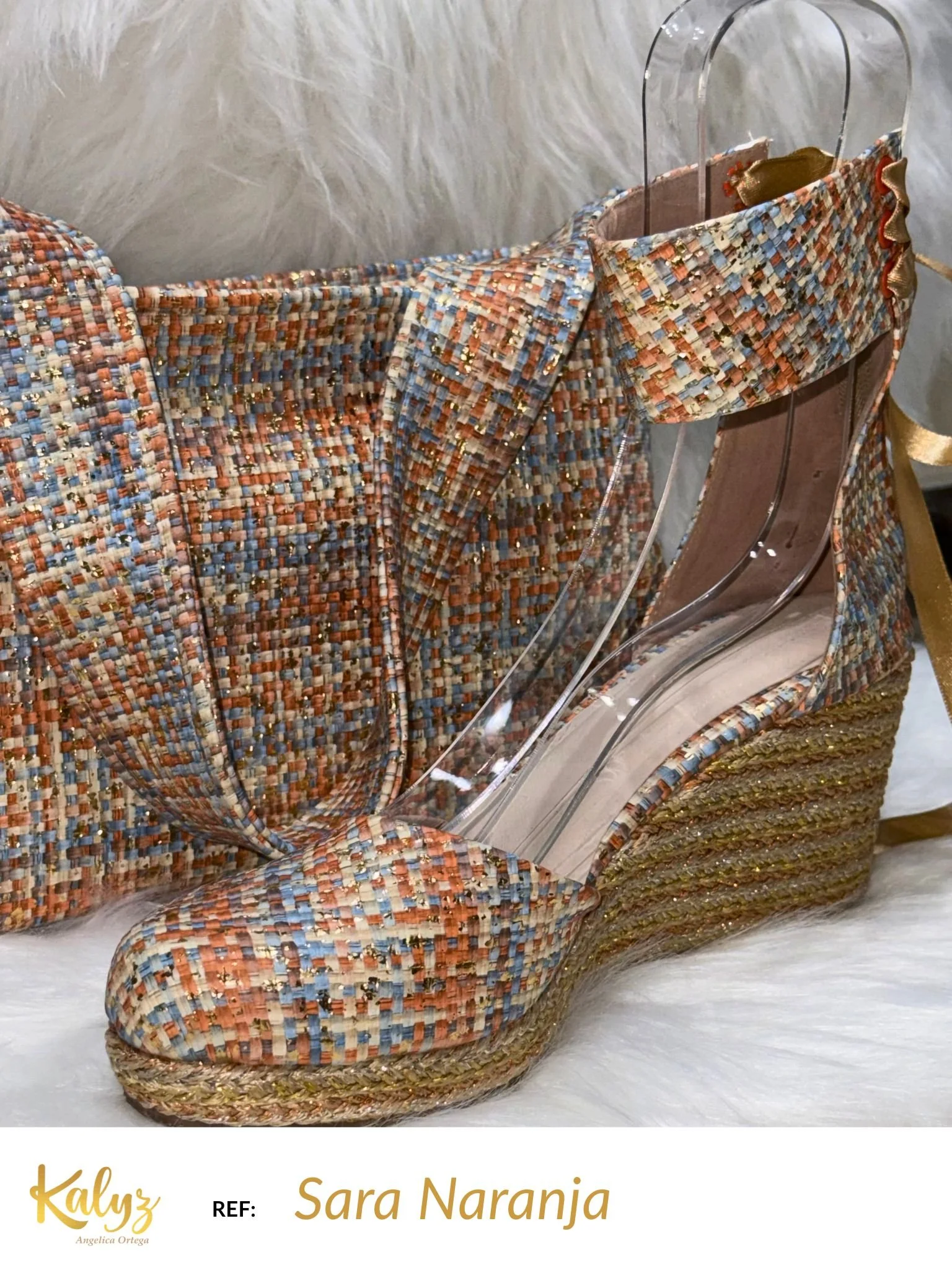 Zapato Y Bolso Sara Naranja.JPG