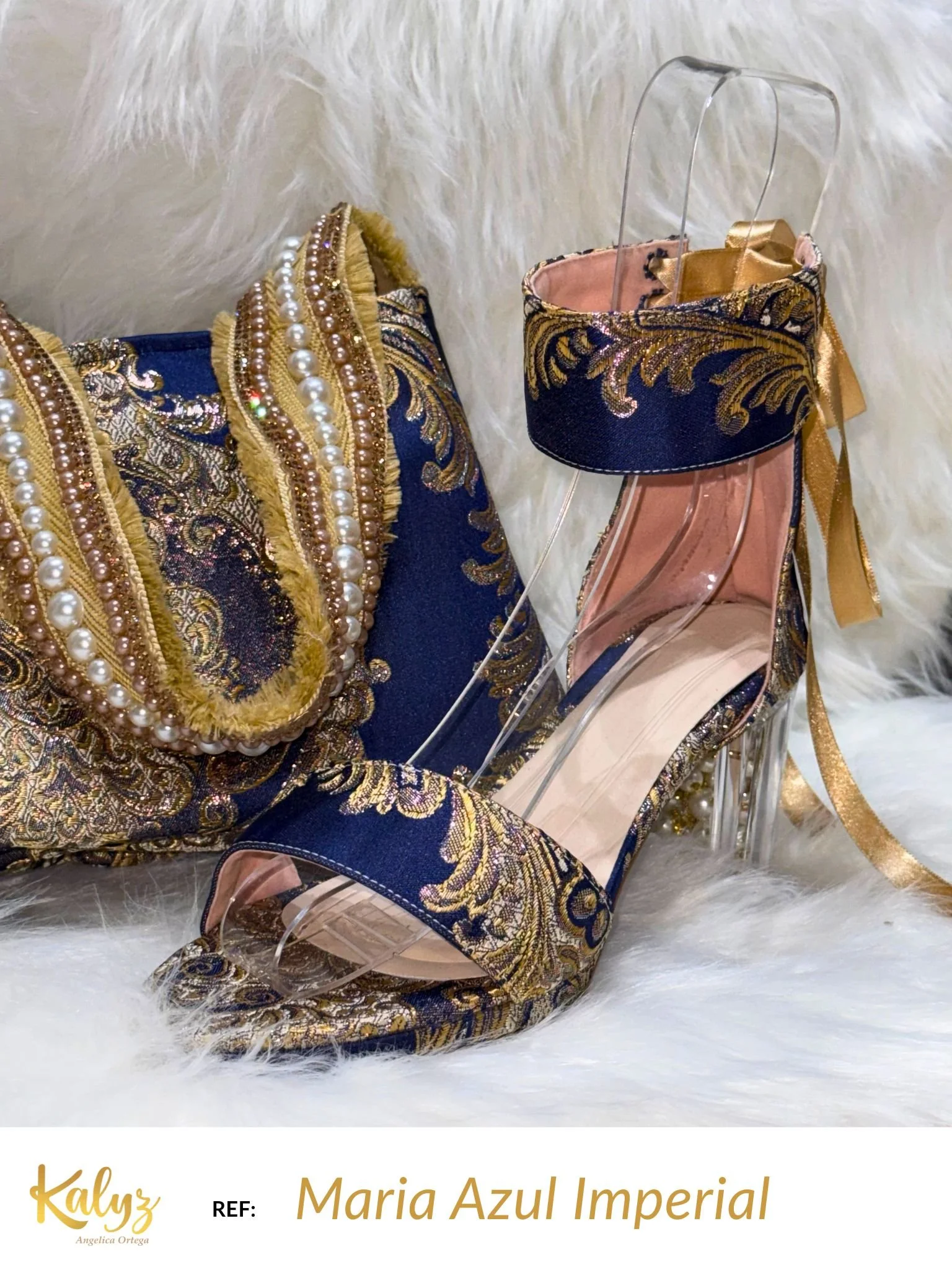 Zapato Y Bolso Maria Azul Imperial.JPG