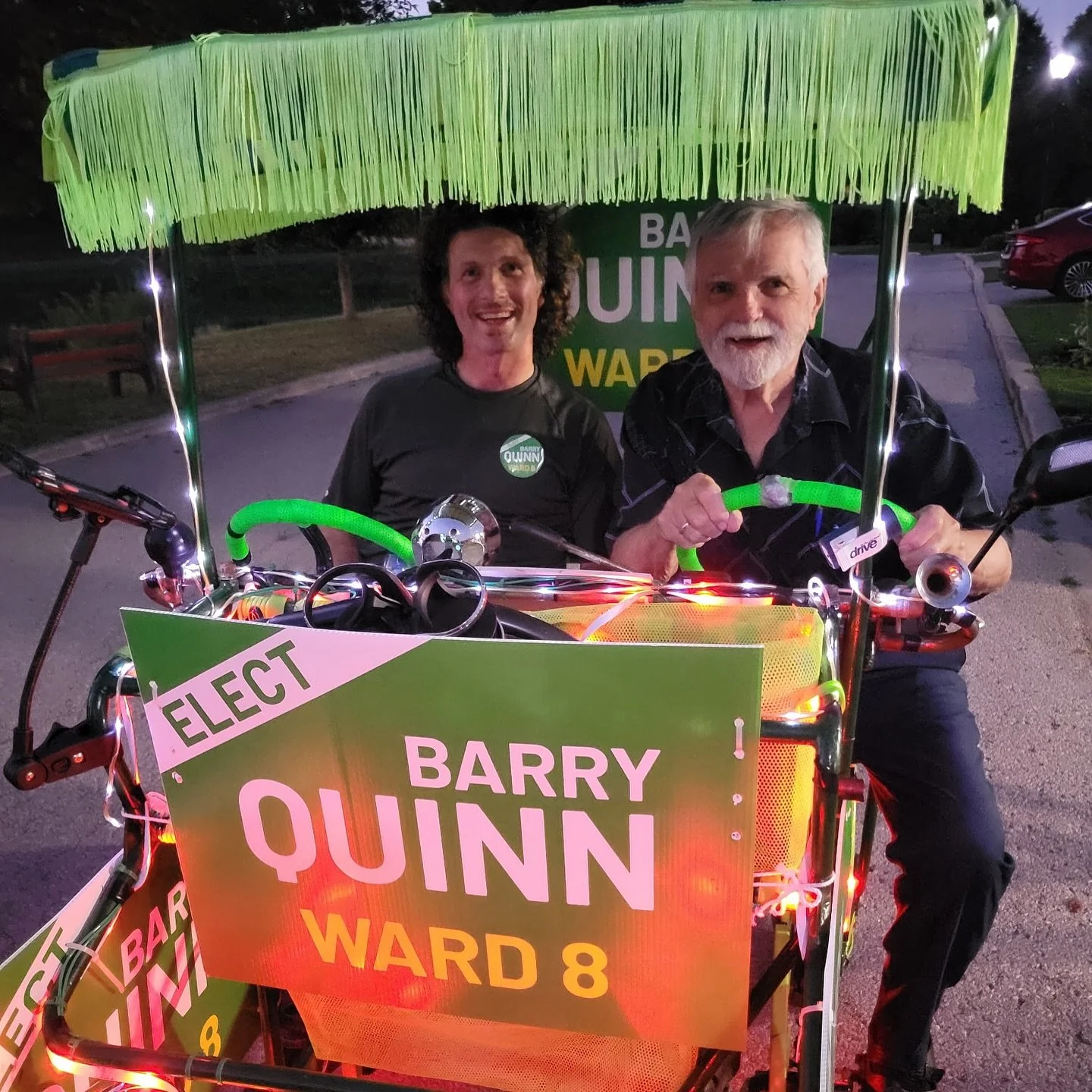 Some people have campaign buses&hellip; we prefer self powered machines on the campaign trail! #Ward8 #bqw8