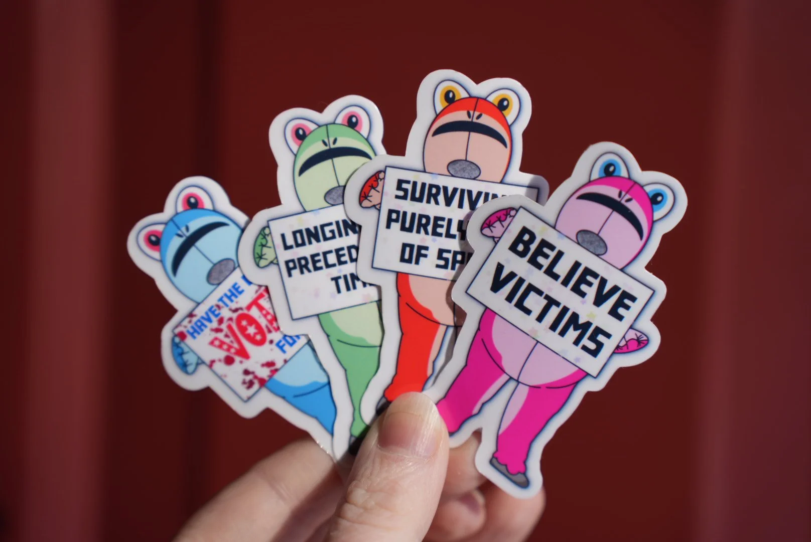 Frowning Frog Sticker