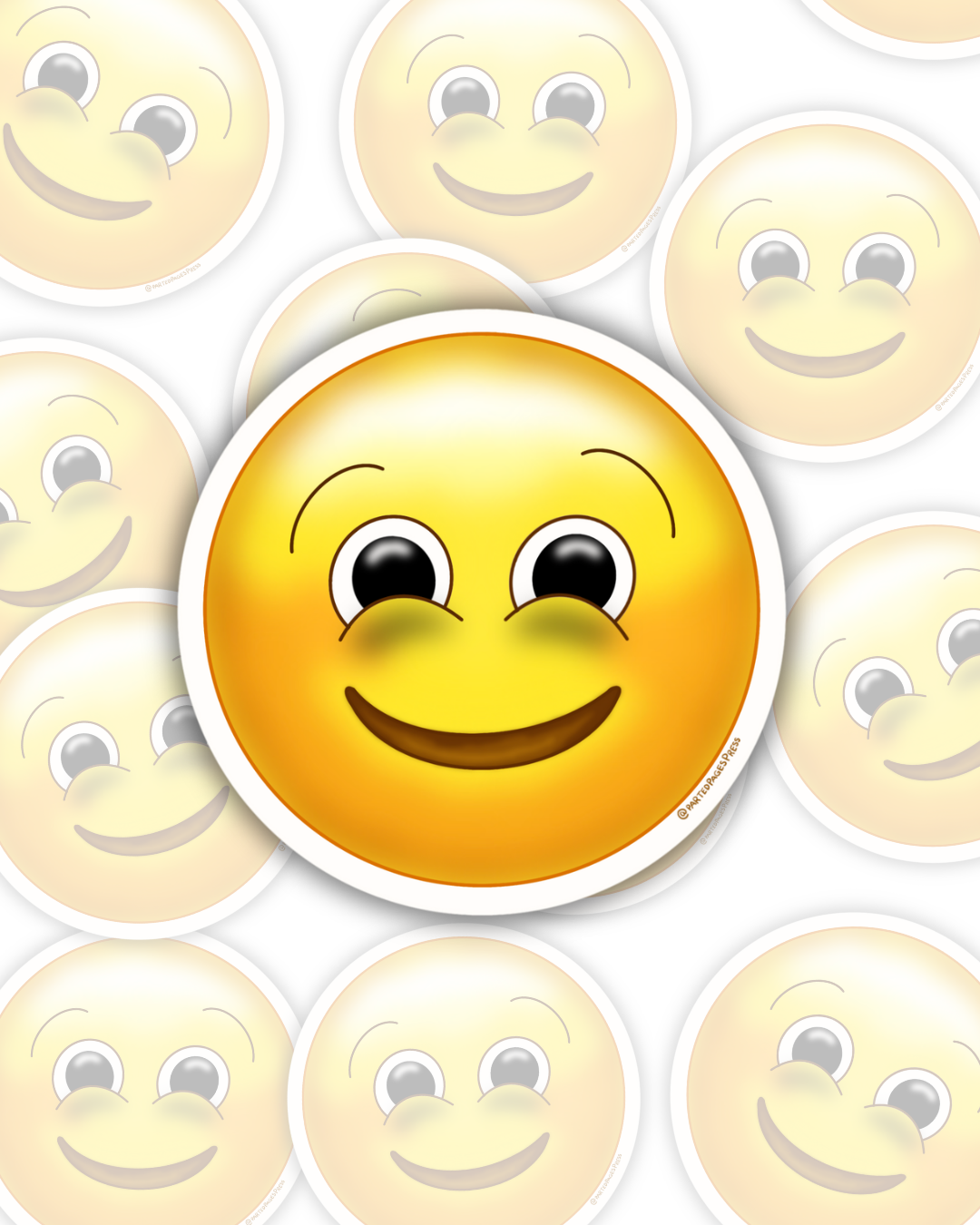Exhausted Smiley Sticker