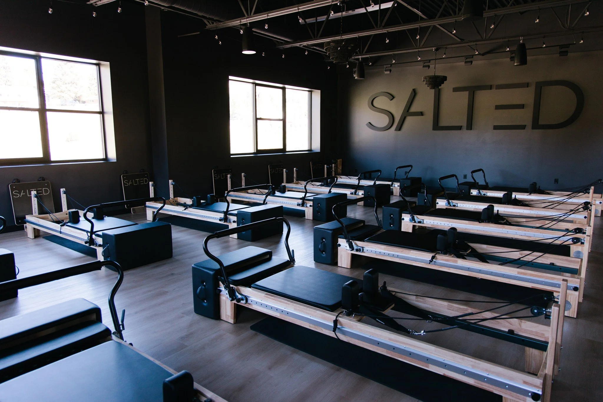 Reformer Pilates room at Salted Wellness Mountain Green