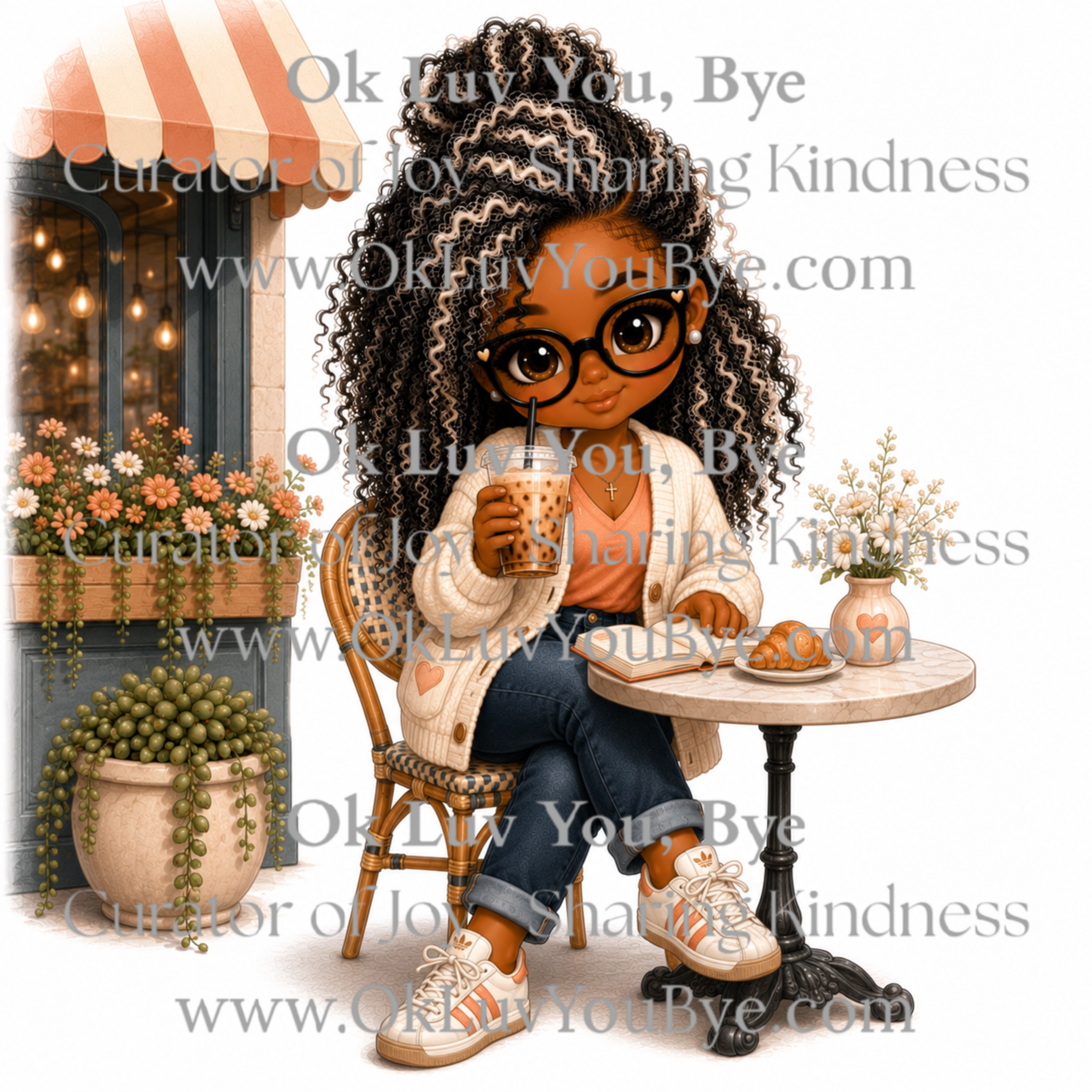 Coffee Girl Stickers | Iced Coffee Lover Stickers | Caffeinated & Cozy (4 Stickers)