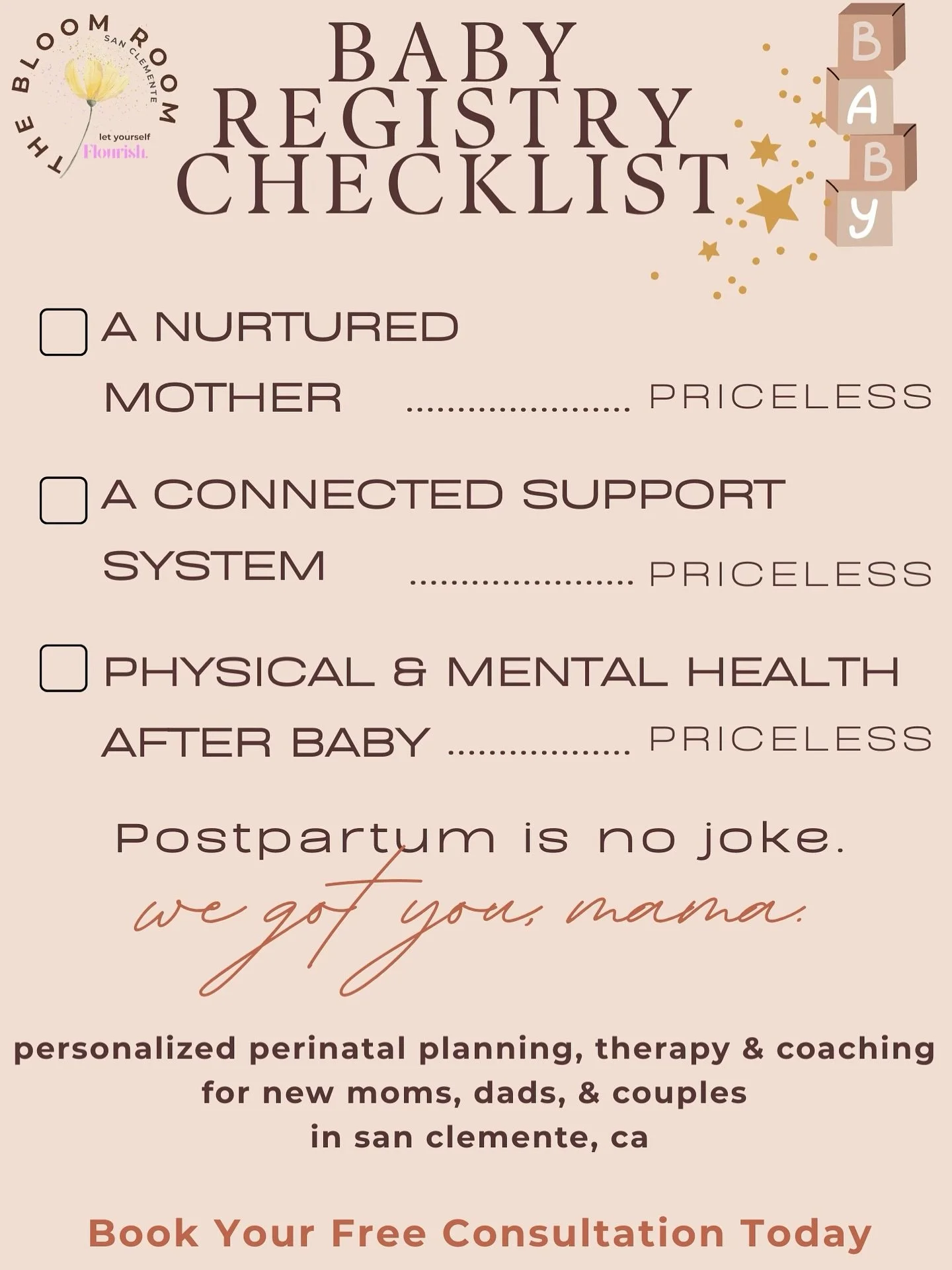 The baby registry items you actually need ✨ 

Message us or head to link in bio for more info! Let&rsquo;s chat, mama. 

We would love to help you map out your prenatal and postpartum care plan.

@rachelscouch 
@celynnascouch 

#pregnancy #postpartum
