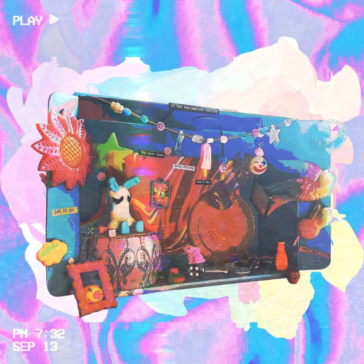 ART PEOPLE WILL LITERALLY BUILD A DIORAMA INSTEAD OF TALKING ABOUT THEIR FEELINGS

i made this as an homage to the diorama on the cover of my favorite AJJ album, Christmas Island! (album art by Suzanne Falk!)
#pastelgoth #ajjtheband