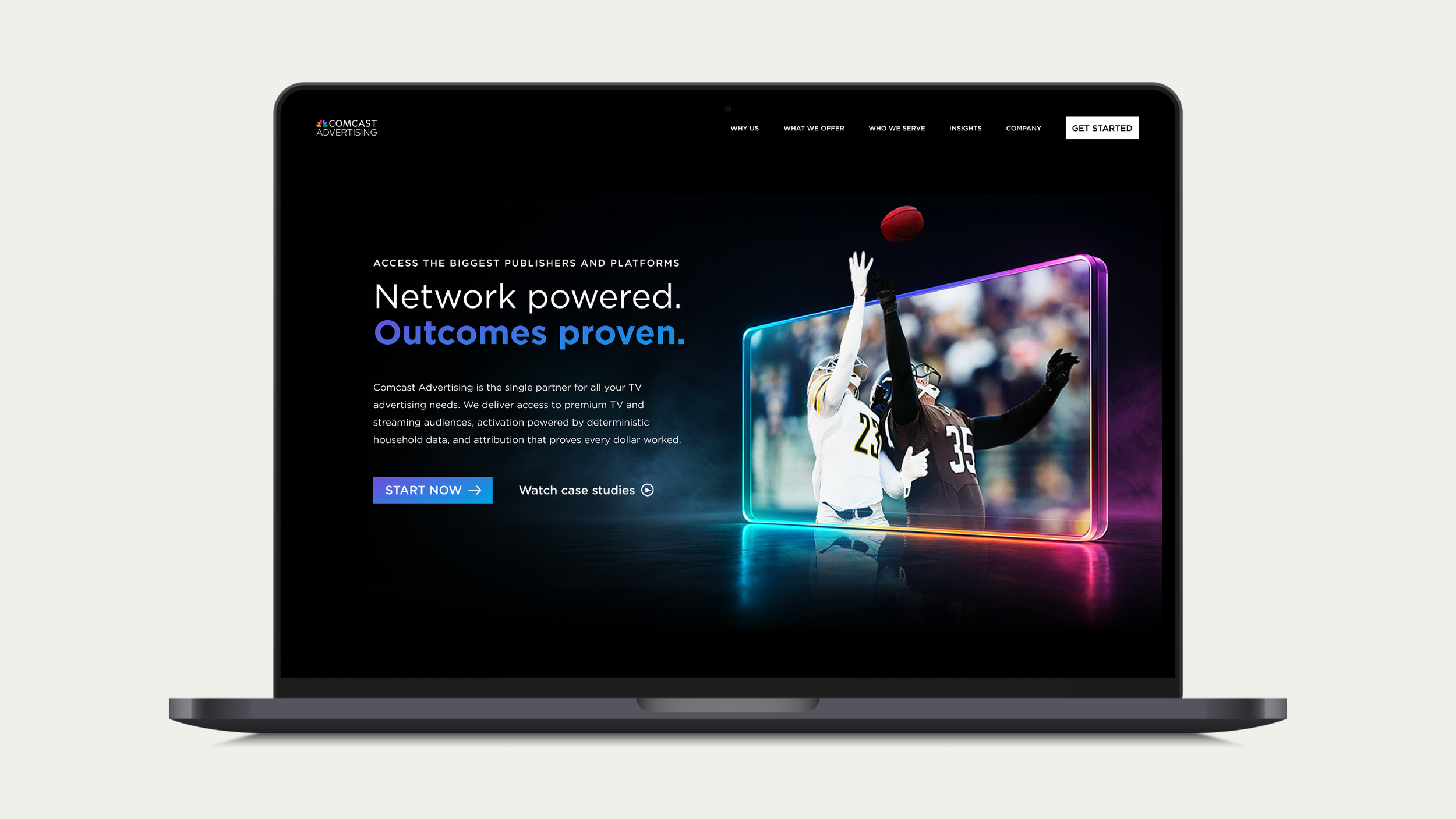 Designing the new homepage for Comcast Advertising