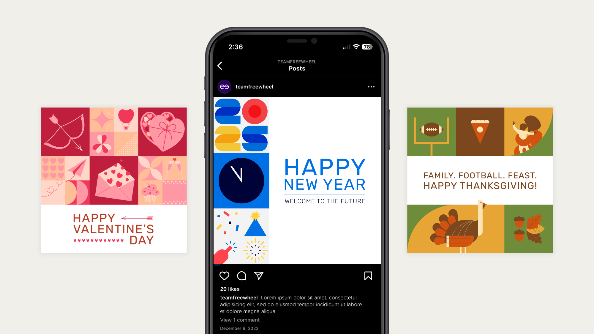 Building a motion graphics vocabulary for holiday socials