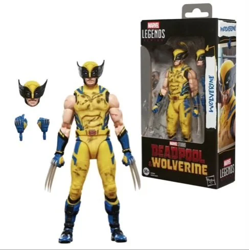 Deadpool & Wolverine Marvel Legends Wolverine 6-Inch Action Figure Box and accessories