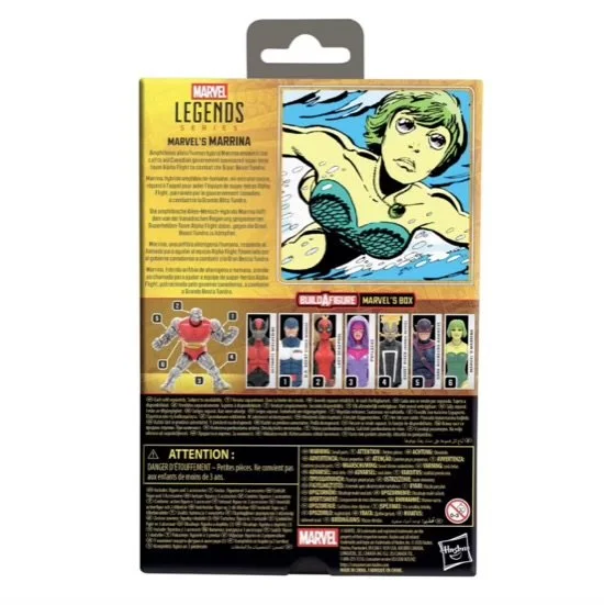 Marvel Legends Series Marvel's Marrina 6-Inch Action Figure Back of box
