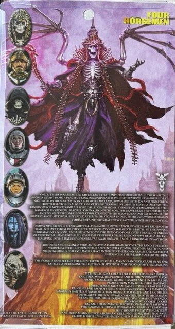 Mythic Legions The Nymph & The Churel back with description and illustration of skeletal figure