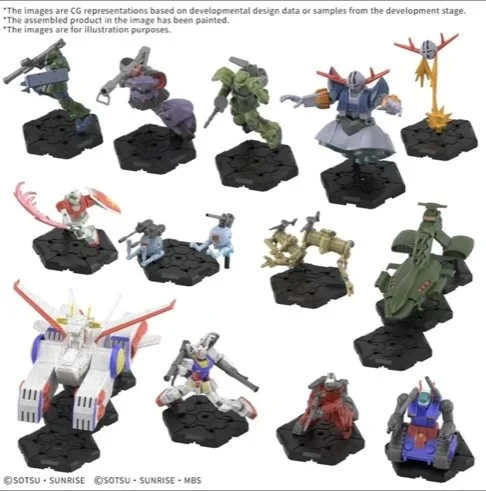 Gundam Assemble 01 Deluxe Set 13 mini figures painted