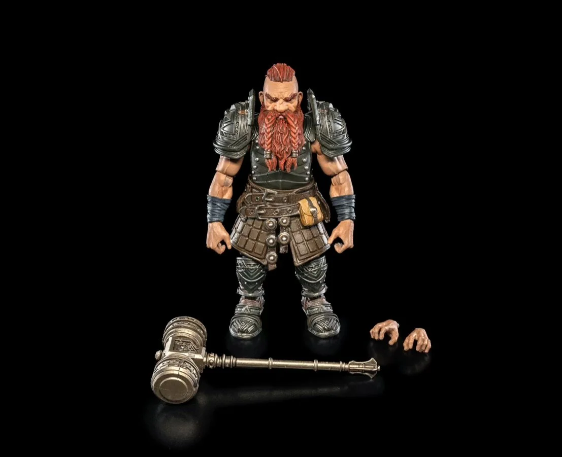 Mythic Legions: The RolePlaying Game Dwarf Fighter – Base Figure With hammer