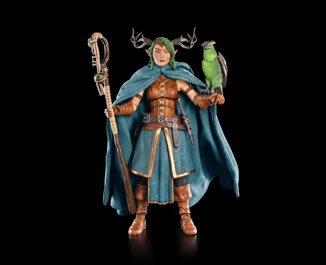 Mythic Legions: The RolePlaying Game Druid – Character Pack On figure with bird
