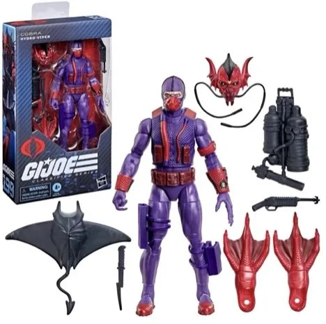 G.I. Joe Classified Series #199 Hydro-Viper 6-Inch Action Figure main box and accessories