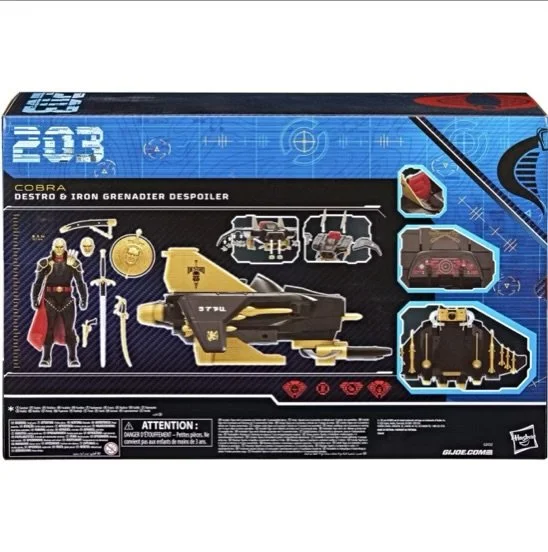 G.I. Joe Classified Series Destro & Iron Grenadier Despoiler 6-Inch Action Figure and Vehicle Set Back of box