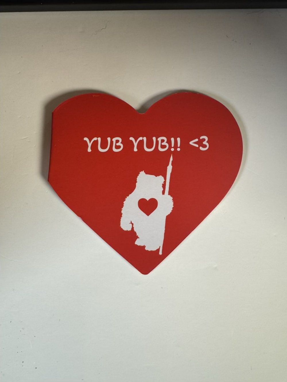 Ewok Valentine’s Day card red