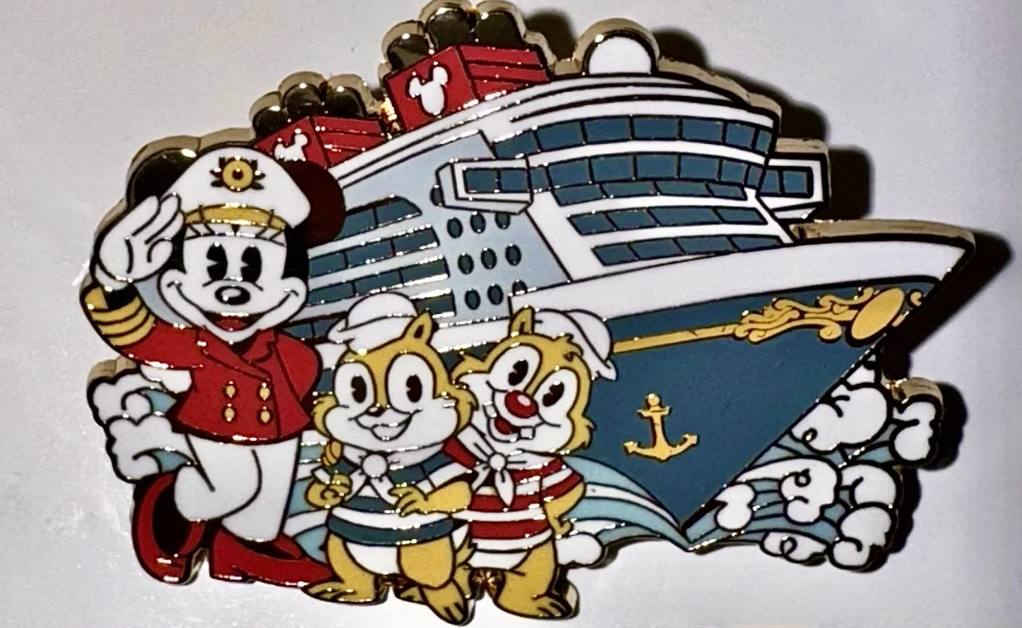 Disney Cruise ship pin Mickey Chip and Dale