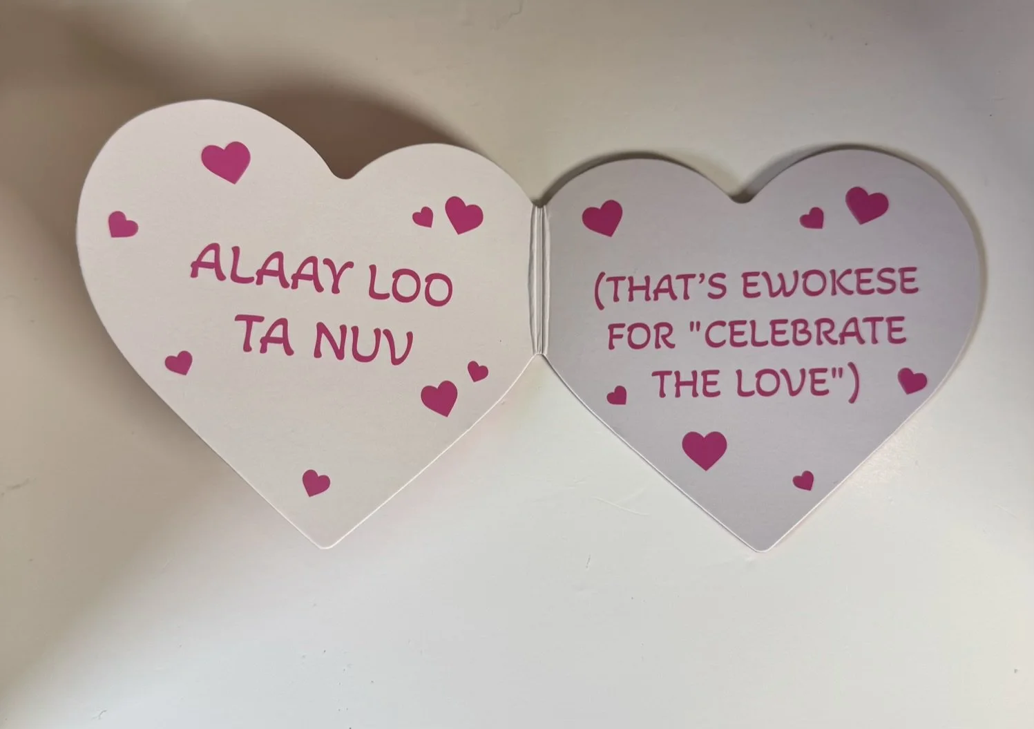 Ewok Valentines Day card pink