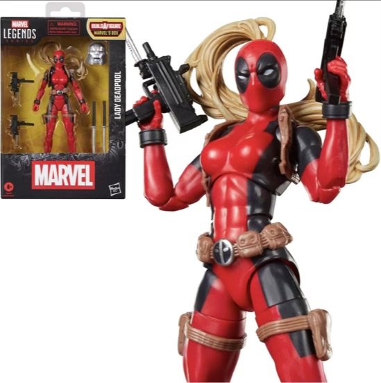 Marvel Legends Series Lady Deadpool 6-Inch Action Figure Main and box