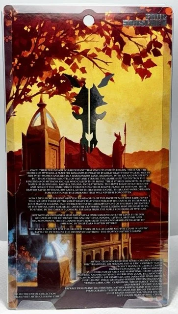 Mythic Legions Silver Knight II Back with description