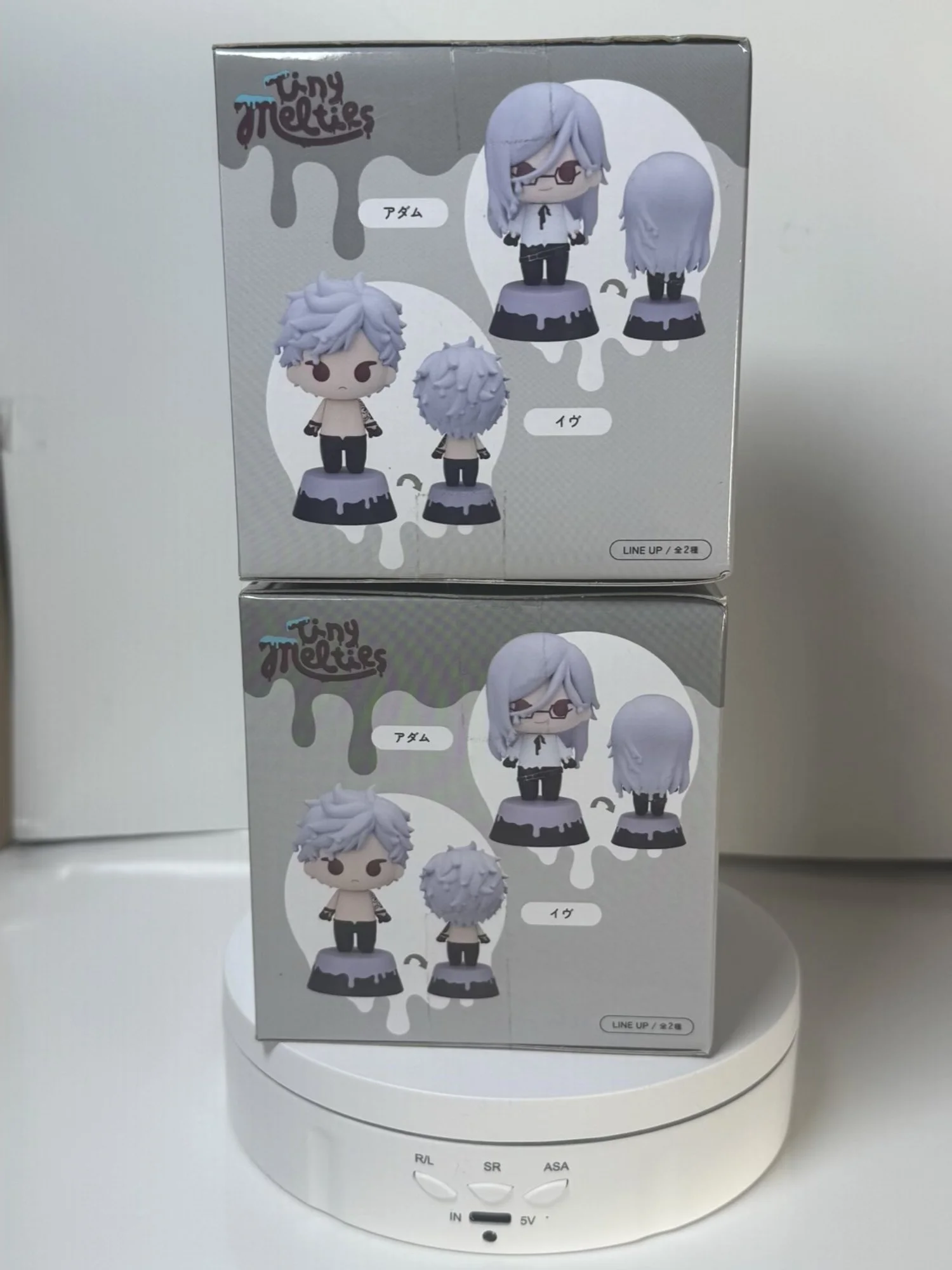 NieR:Automata Ver1.1a Mini Figure Vol. 3 (EX) Tiny Melties Adam and Eve Set of 2 side of box stacked