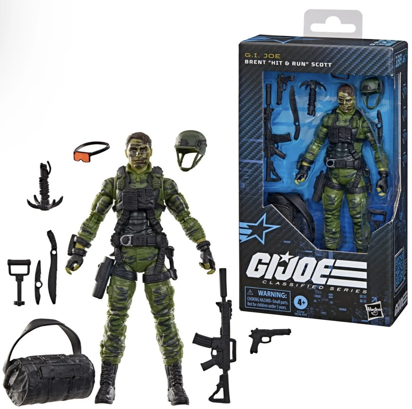 G.I. Joe Classified Series #188 Brent Hit & Run Scott 6-Inch Action Figure Box and accessories