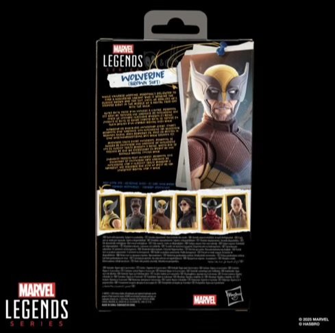 Deadpool & Wolverine Marvel Legends Wolverine (Brown Suit) 6-Inch Action Figure Back of box