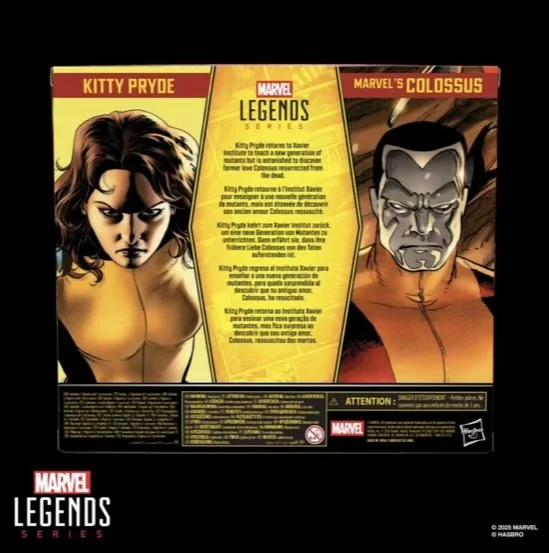 X-Men Marvel Legends Series Kitty Pryde and Colossus 6-Inch Action Figure 2-Pack Back of box