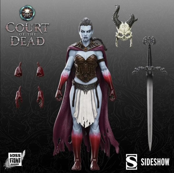 Court of the Dead Kier: Death's Warbringer Epic H.A.C.K.S. 1:12 Scale Action Figure Face and accessories