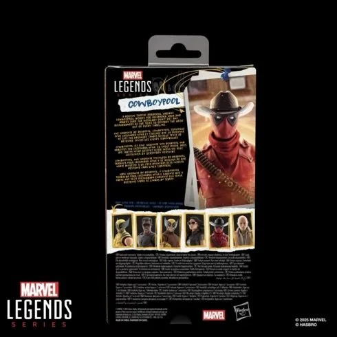 Deadpool & Wolverine Marvel Legends Cowboypool 6-Inch Action Figure Back of box