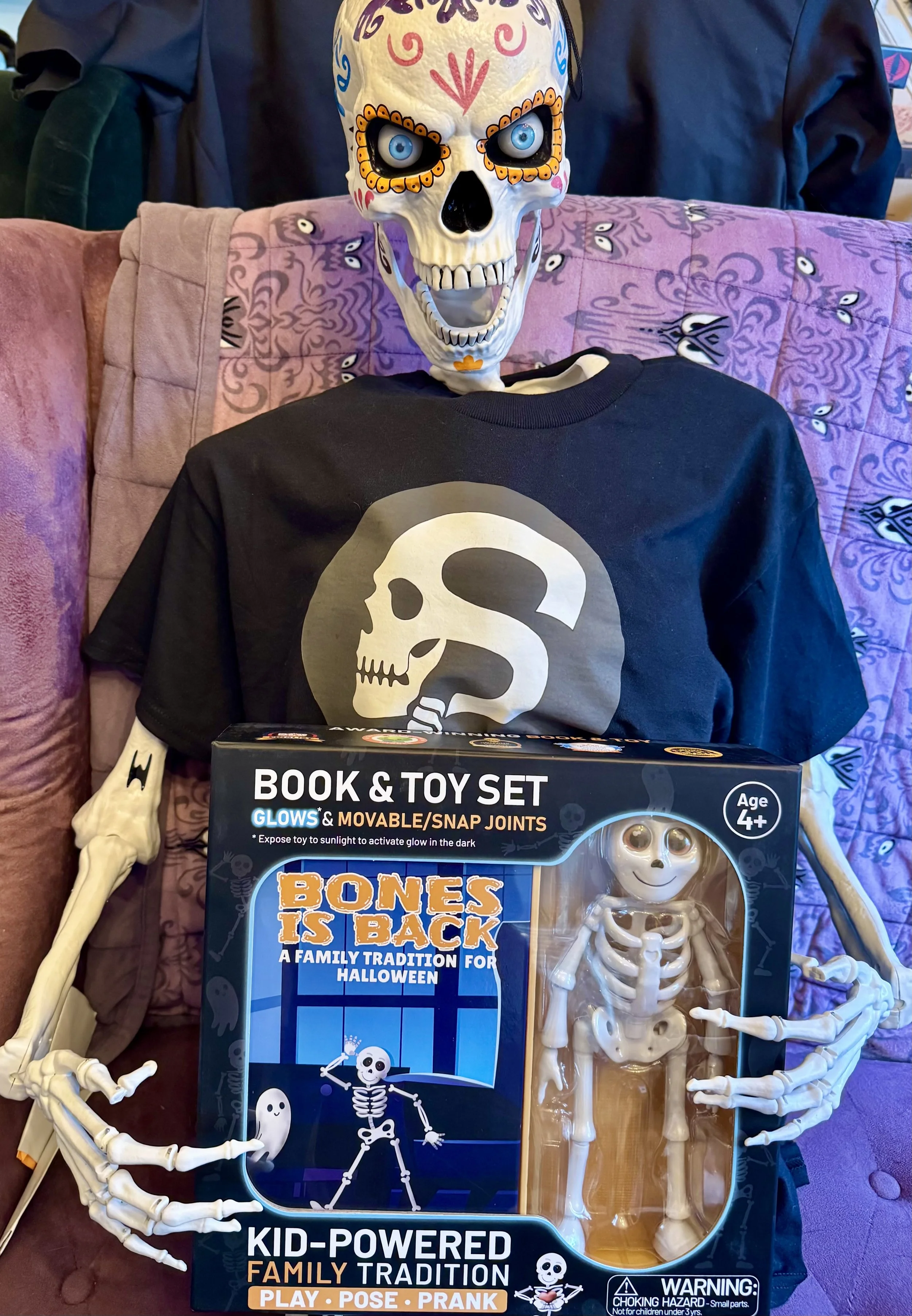 Bones Is Back® Halloween Book and Toy Set