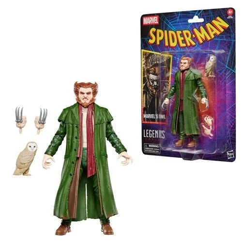 Spider-Man Marvel Legends Retro Cardback 6-Inch Action Figures 2026 Wave 1 Case of 6 Owl card accessories