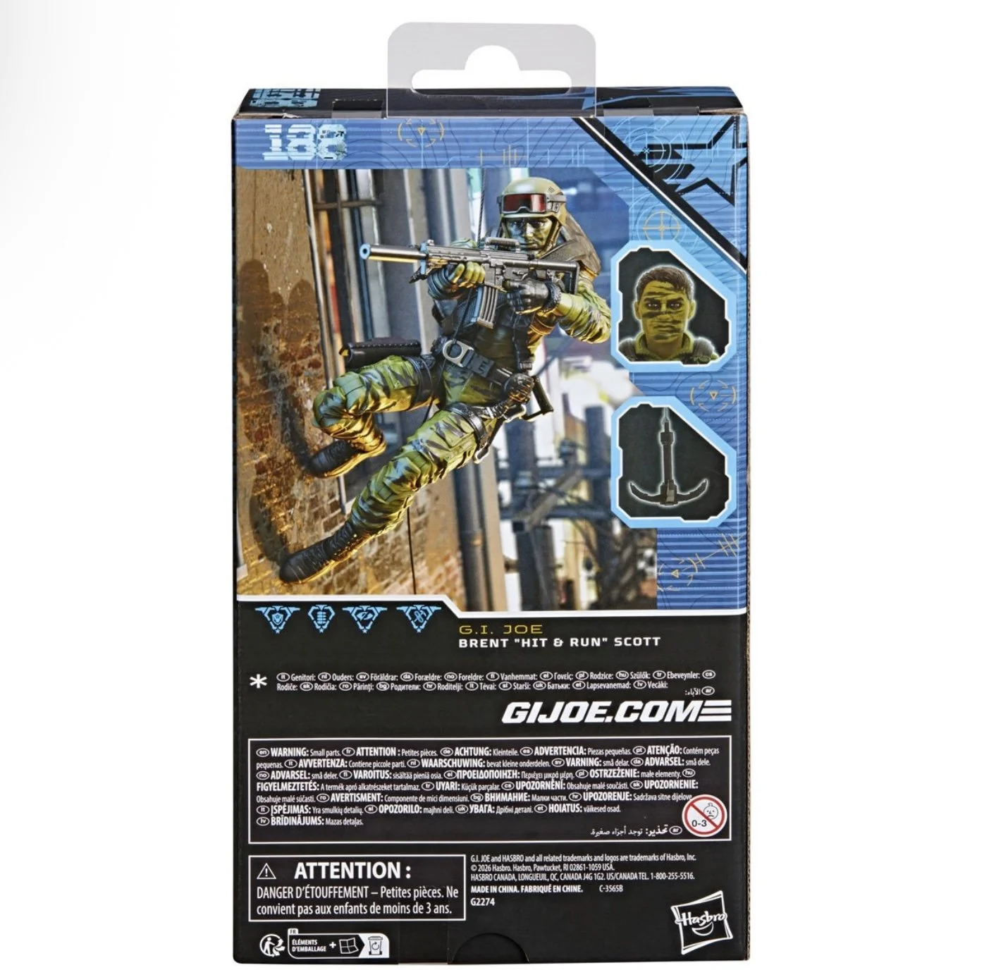 G.I. Joe Classified Series #188 Brent Hit & Run Scott 6-Inch Action Figure Back of box