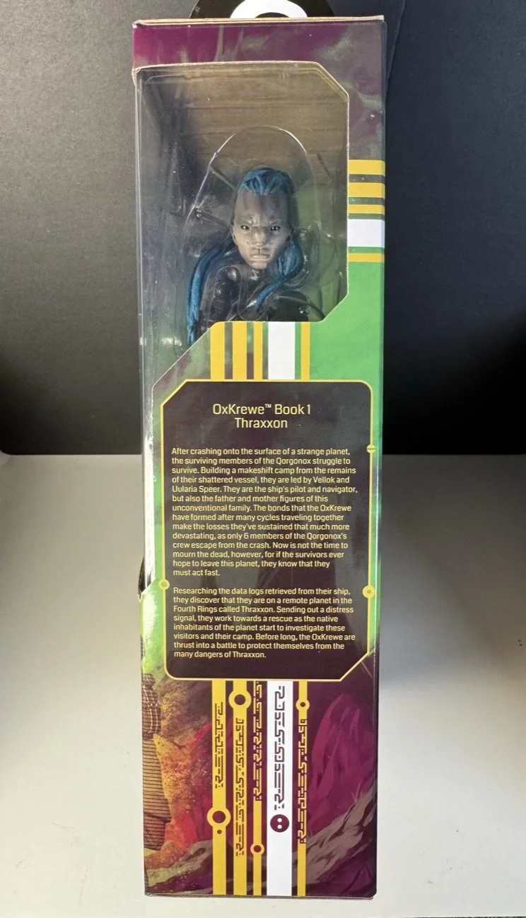 Cosmic Legions KURNN RAY Side of box description of series