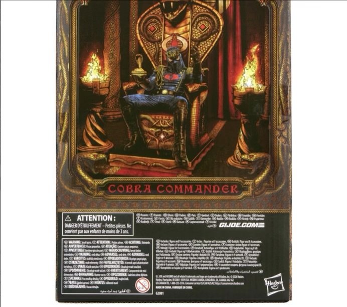 G.I. Joe Classified Series Deluxe Cobra Commander in Dress Uniform 6-Inch Action Figure Back of box