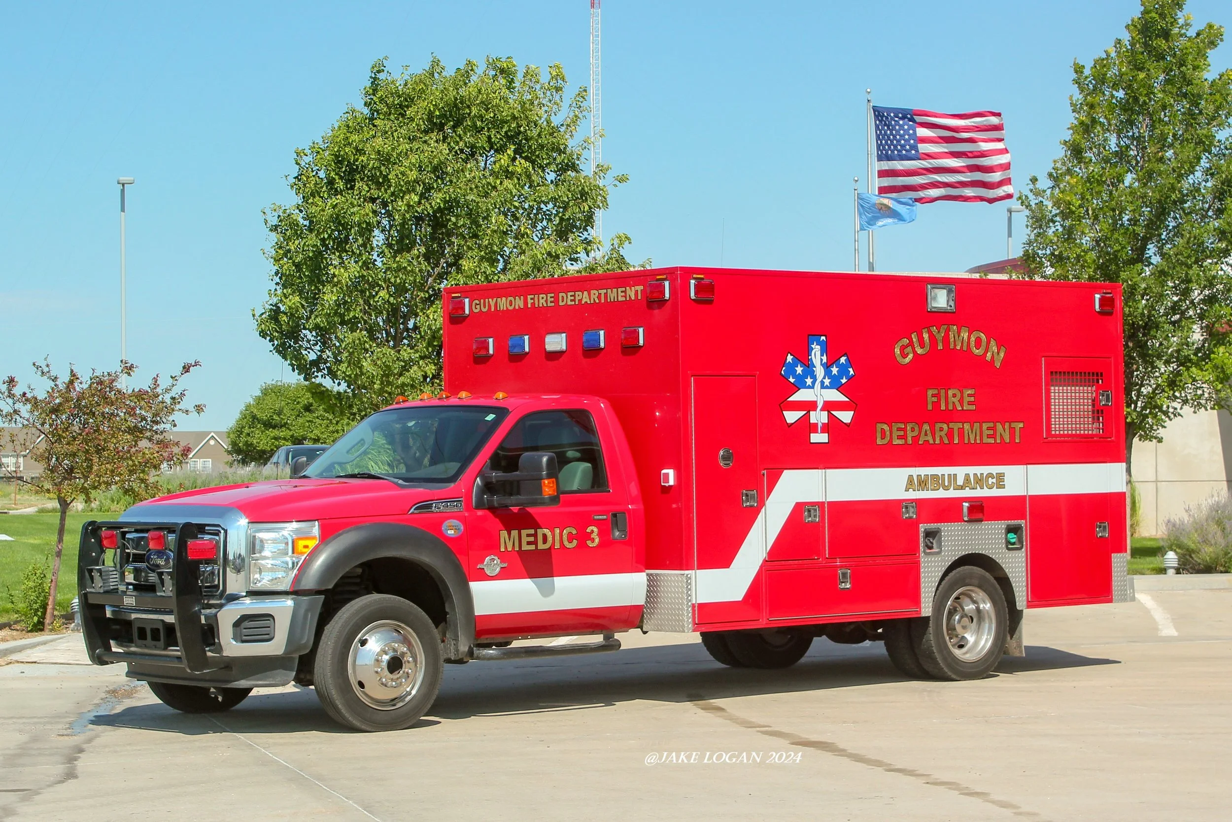 Medic 3 - 2012 Ford F450/Frazer - Diesel/Auto
 
 
Running first out for EMS calls on the day of the shoot, the GFD rotates the ambulances out in order to even out and reduce the wear and mileage racked up on the trucks.