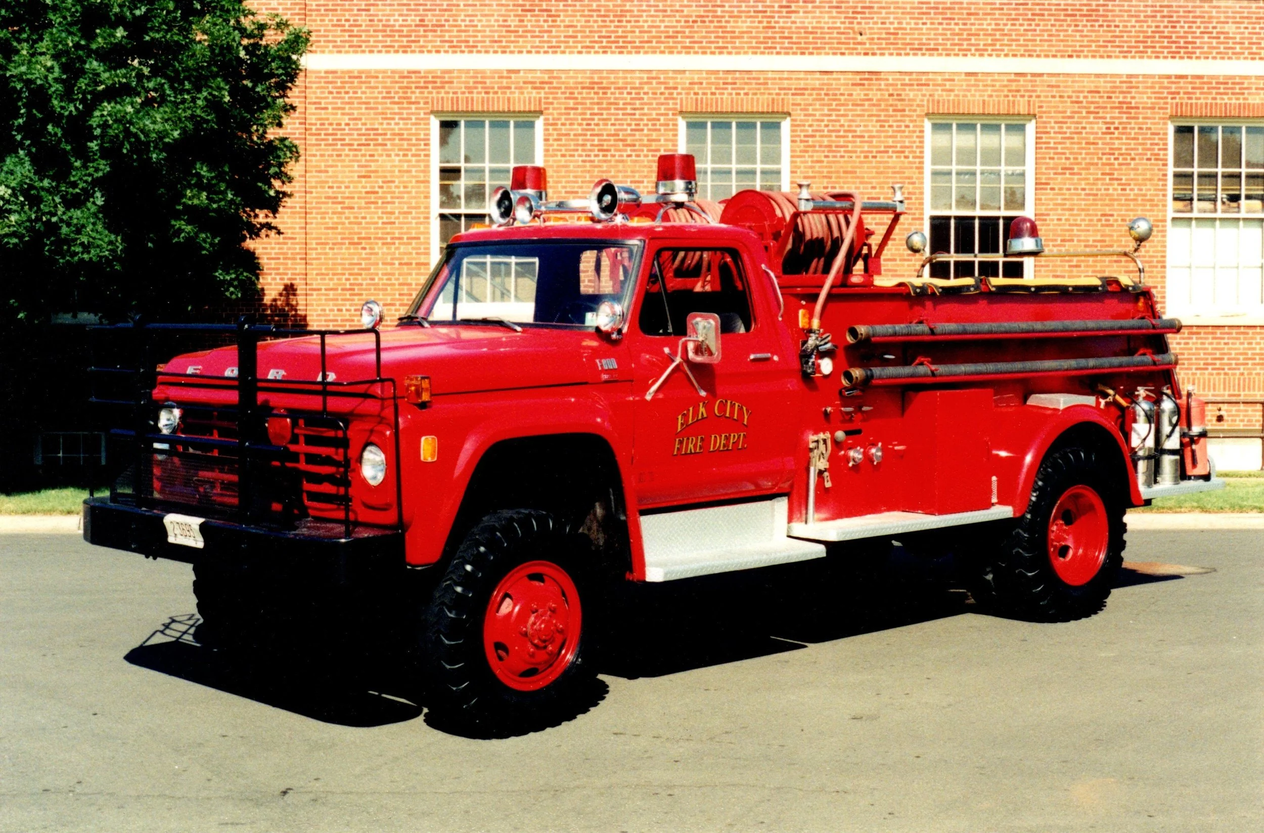 Truck 1 - 1979 Ford 4x4/1958 Boardman/ECFD - 250/500 - GM - body originally on 1956 Ford as shown above, this was its third chassis to be mounted on, now at Erick, still in service