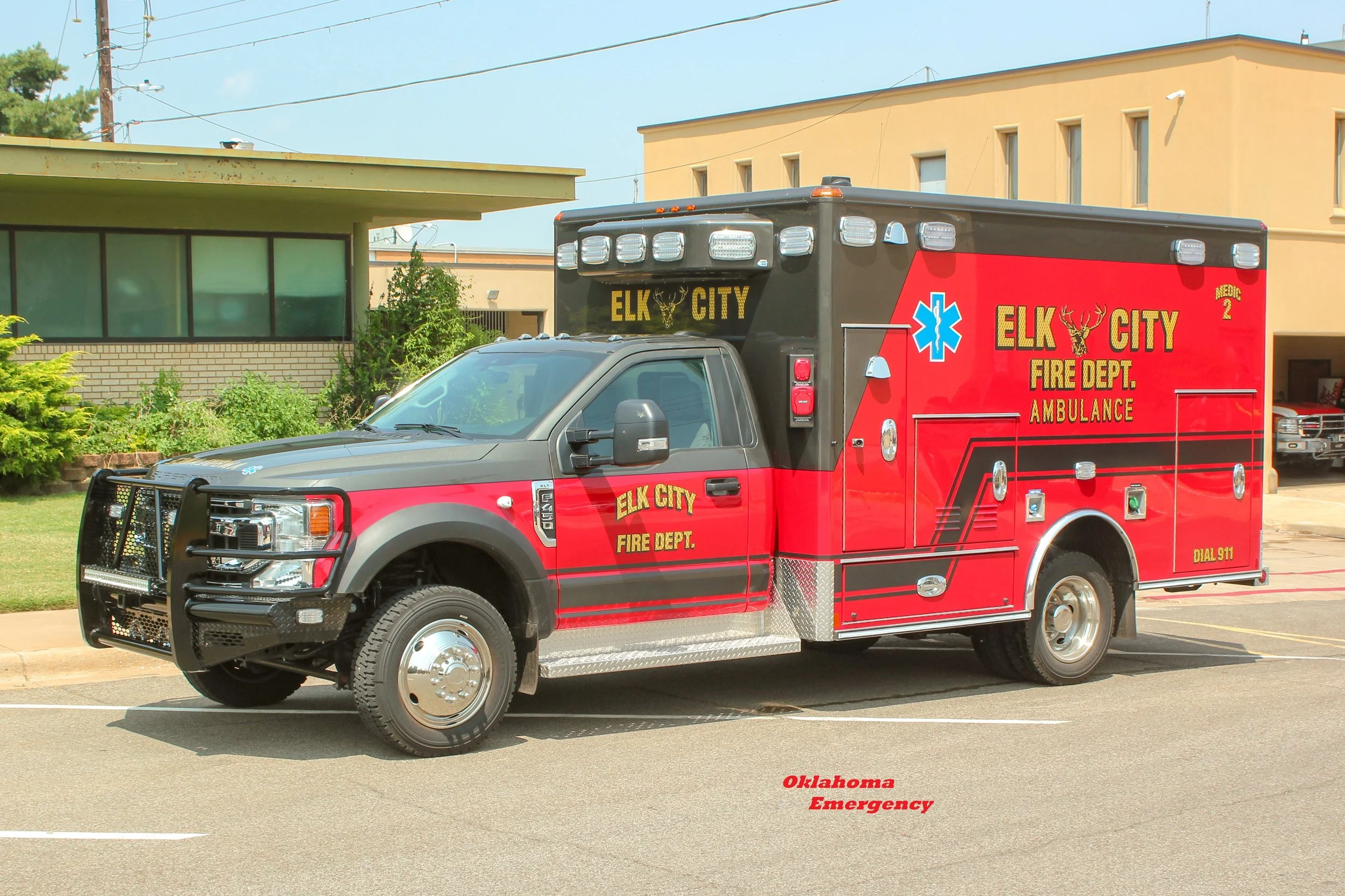 Medic 2 - 2021 Ford/Wheeled Coach - Gas/Auto
 
 
One of many ambulances at ECFD