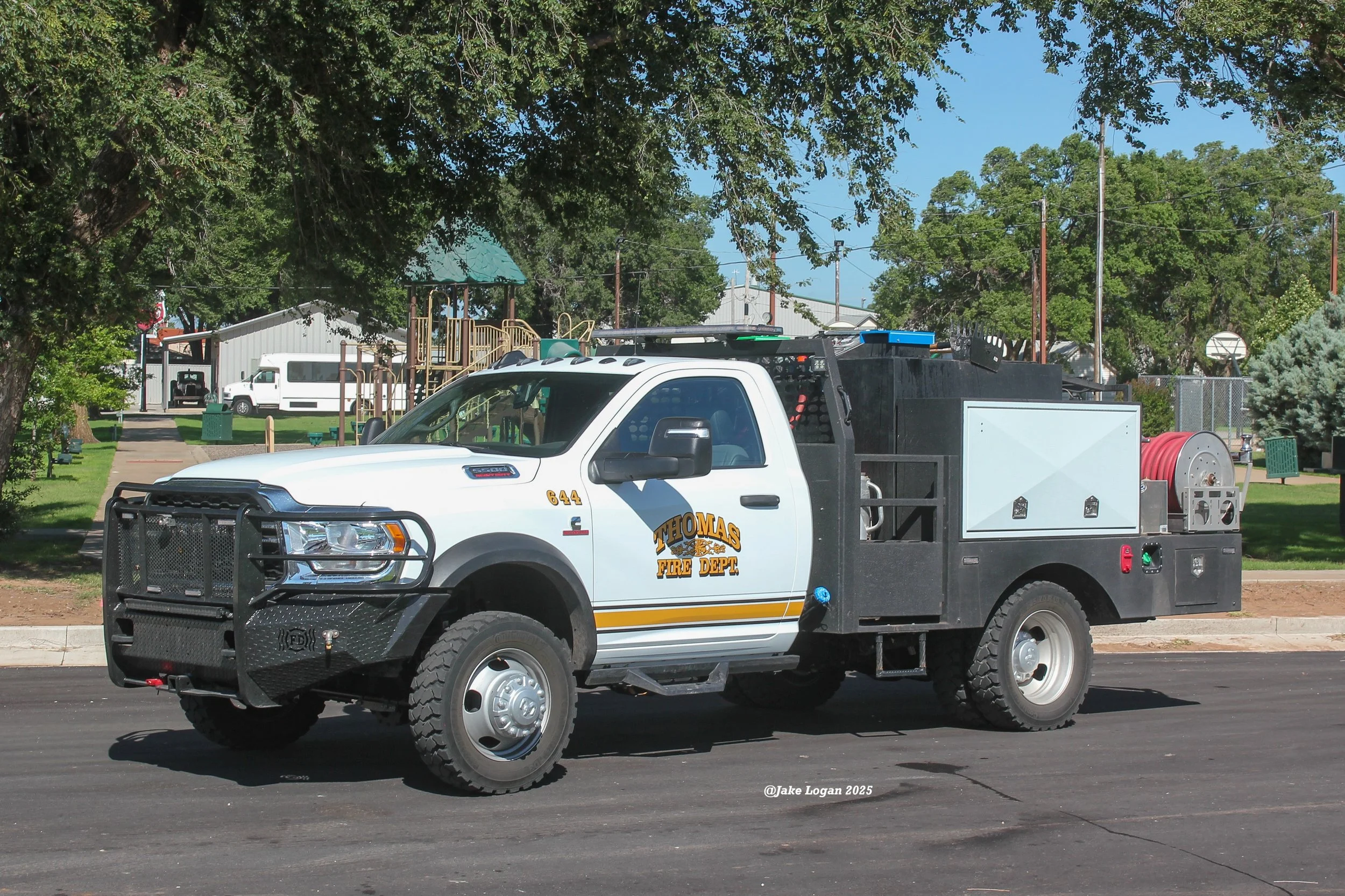 Brush 644 - 2024 Ram 5500/Selman - 200 Hale/500 Tank - Diesel/Auto
 
 
The newest addition to the department, 644 is second out for all grass fires for the department.