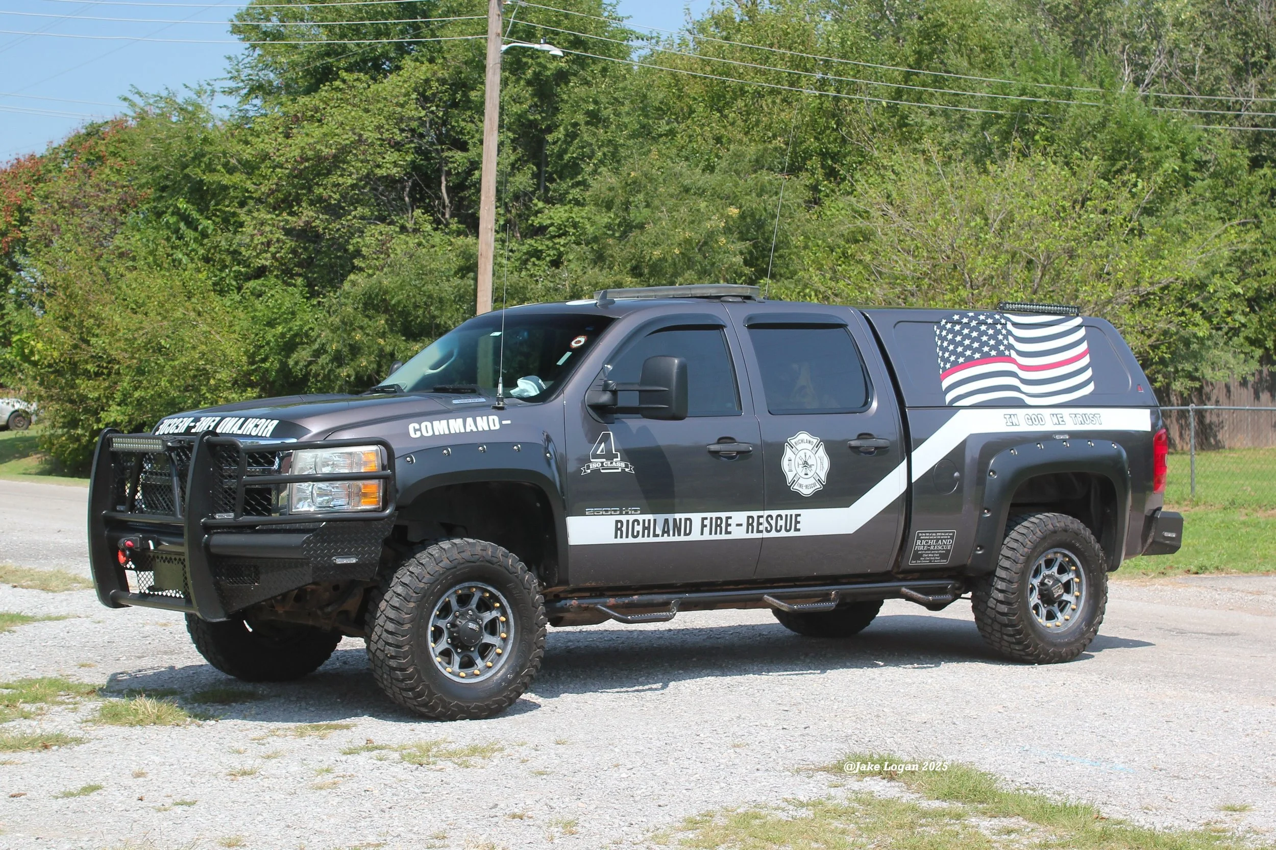 Command 1 - 2011 Chevy 2500 - Gas/Auto 
 
 
Command 1 is the Fire Chiefs take home vehicle. The department was donated this truck from Thru-Tubing Solutions in 2019.