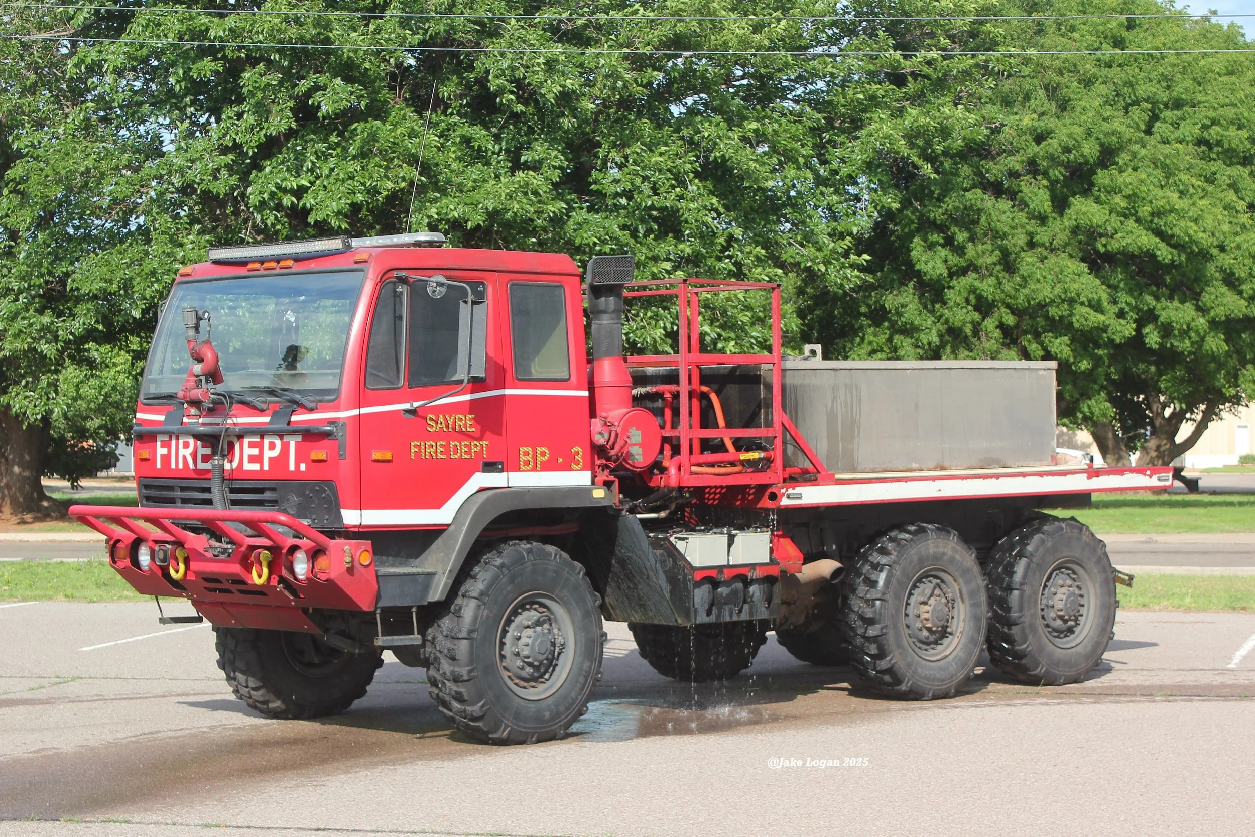 Brush Pumper 3 - 2003 Stewart-Stevenson/SFD - 150 CET/800 Tank - Diesel/Auto
 
 
The SFD has two Stewart-Stevenson's that are nearly identical, this one and Brush Pumper 4 that was not photographed.
