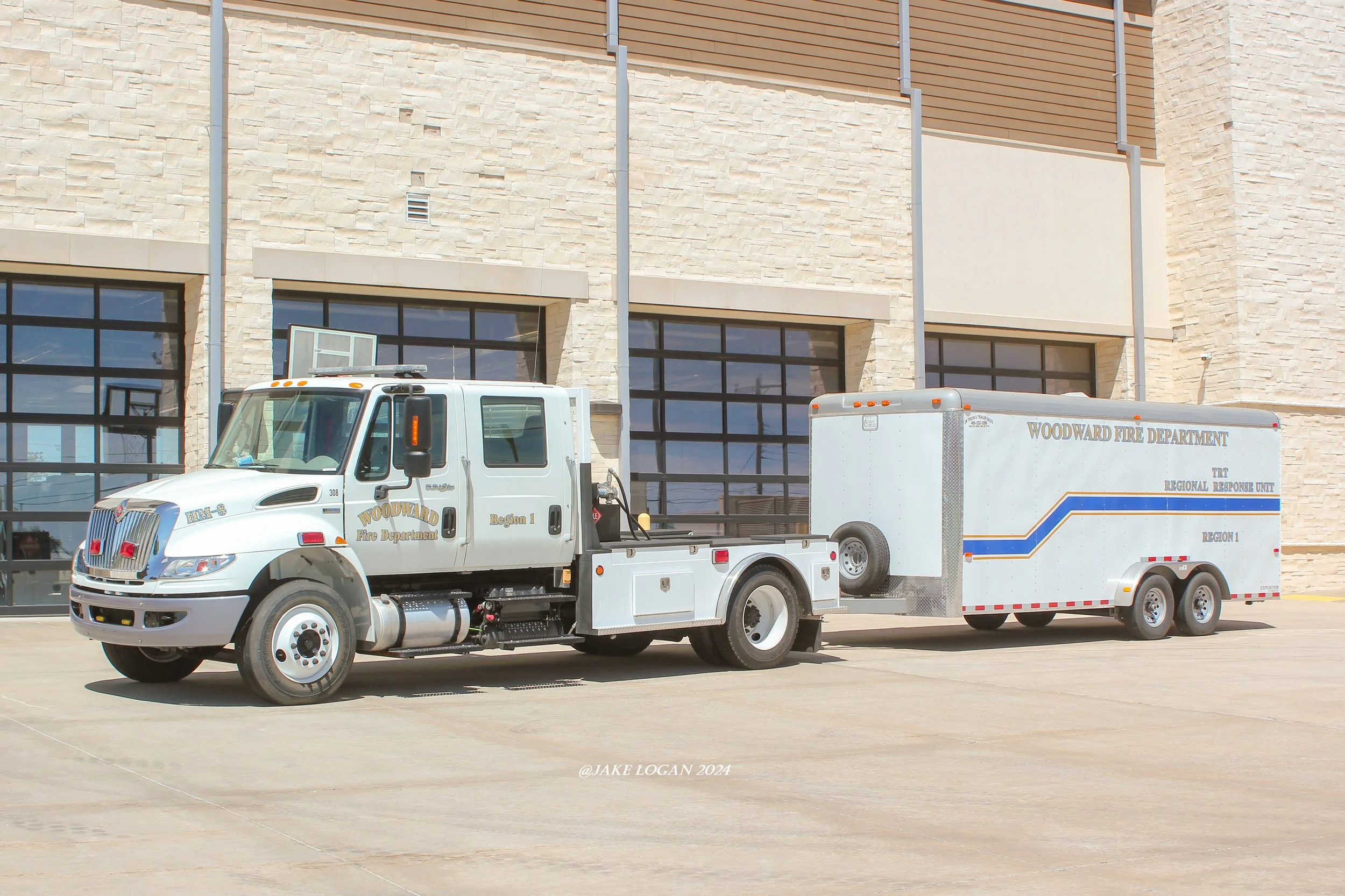 Hazmat 8 - 2012 International/Fire Wagon, Region 1 TRT - 2015 Carco 
 
 
Hazmat 8 is the tractor for both the Region 1 Technical Rescue Trailer and the Intermediate CBRNE Trailer (not photographed) All three of the above mentioned pieces were purchas