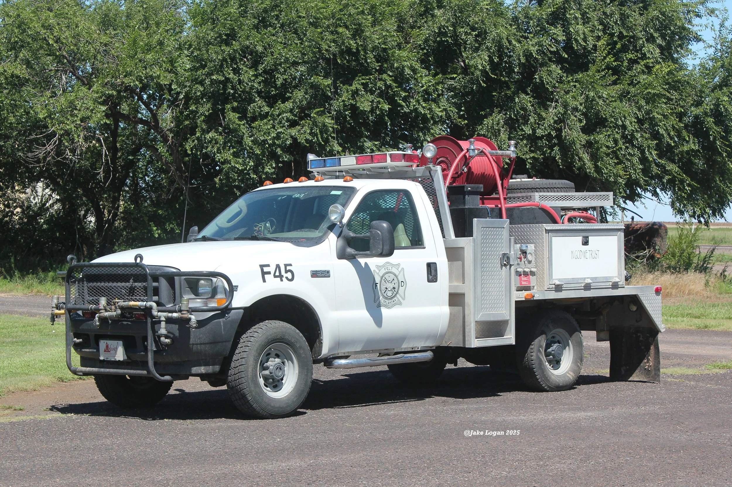 F45 - 2003 Ford F350/Chief - 200 Hale/300 Chief - Gas/Auto
 
 
F45 was purchased new and is usually first out for calls.