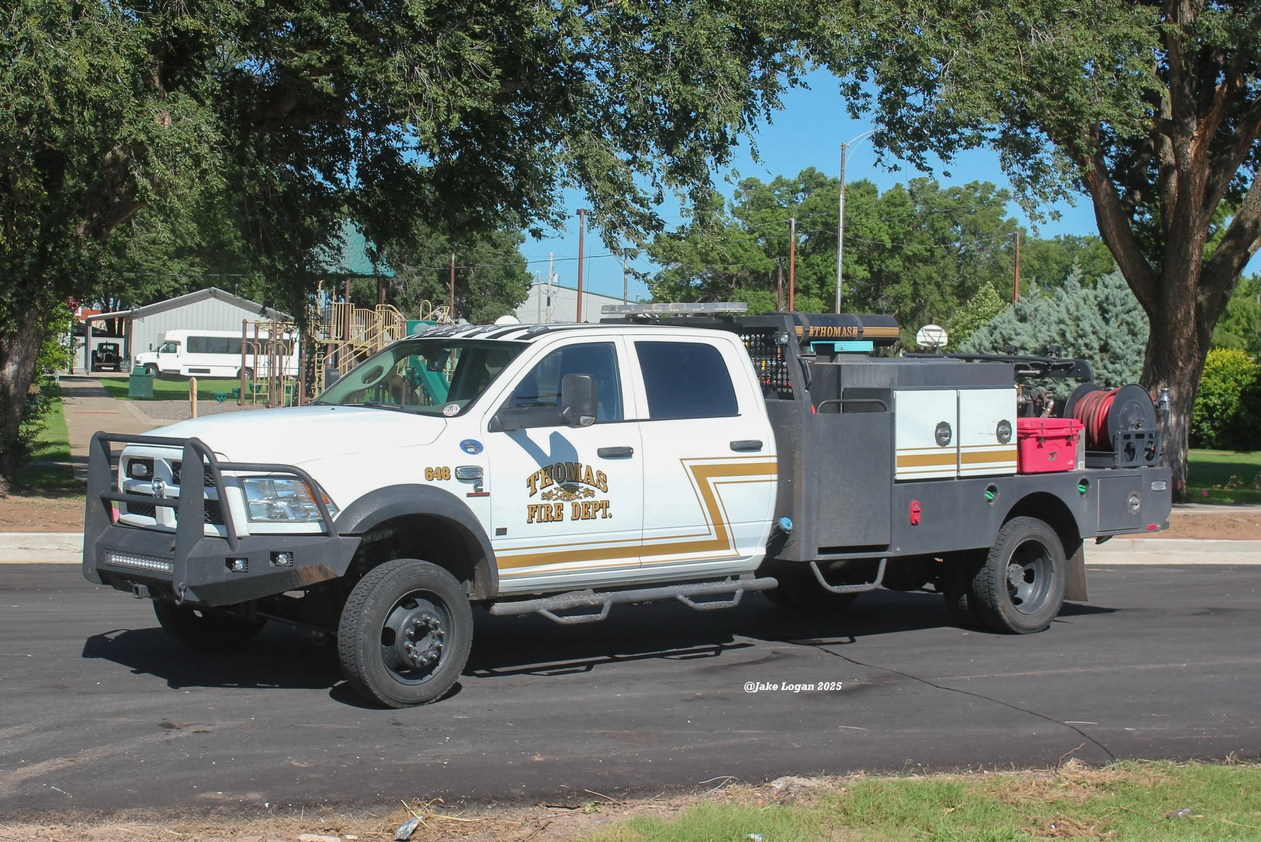 Brush 648 - 2018 Ram 5500/Alpha One - 200 Hale/500 Tank - Diesel/Auto
 
 
648 was originally meant to be red and about 4 feet shorter. A mix up in the order of a red single cab short-bed was not found until the department went to pick up their new ca