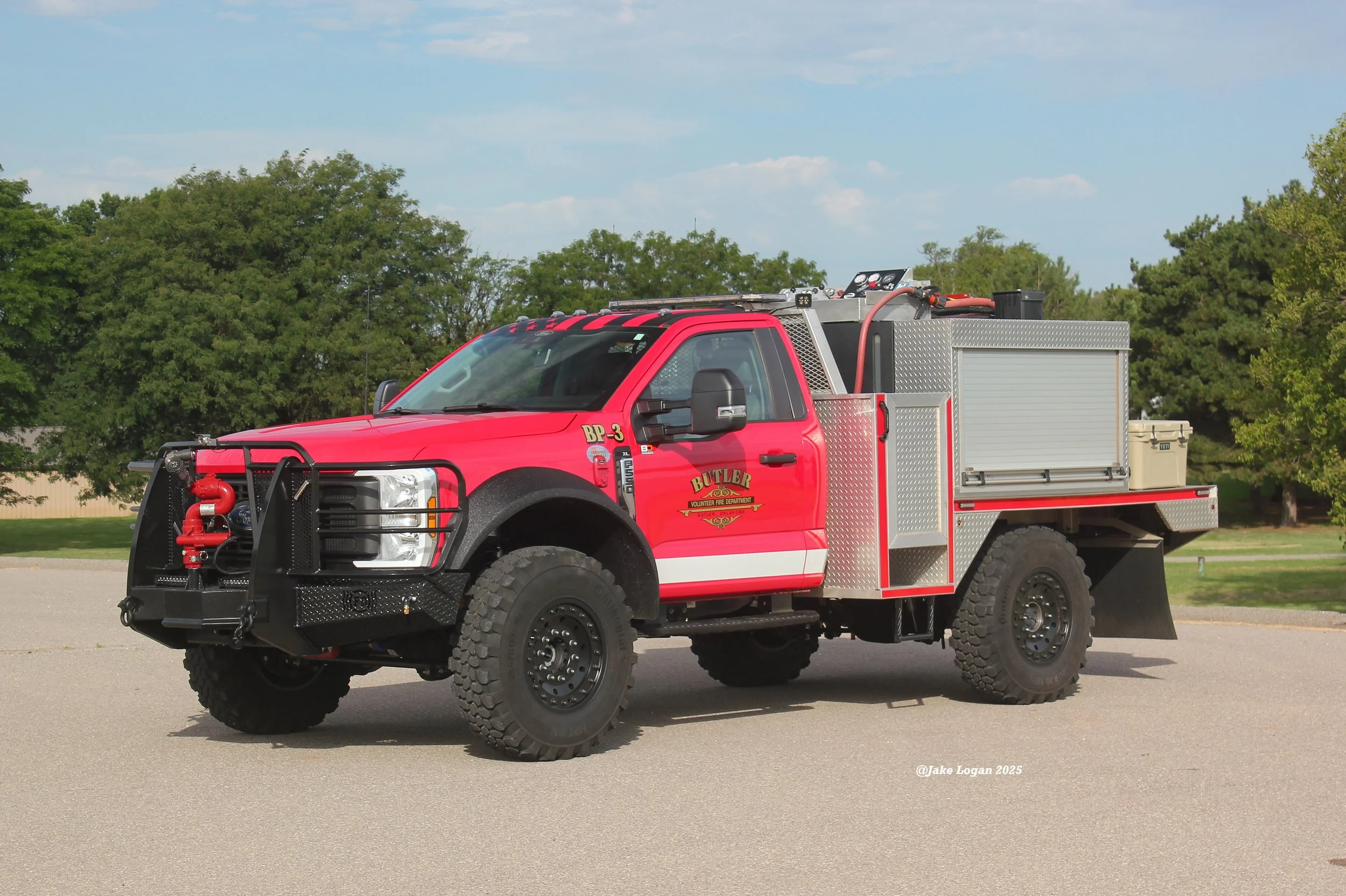 Brush Pumper 3 - 2024 Ford F550/2009 Chief/2024 Copeland - 250 Hale/500 Tank - Diesel/Auto
 
 
Placed in service in July 2025, Brush Pumper 3 is the newest addition and first out brush pumper for the department. The bed was remounted from a previous 