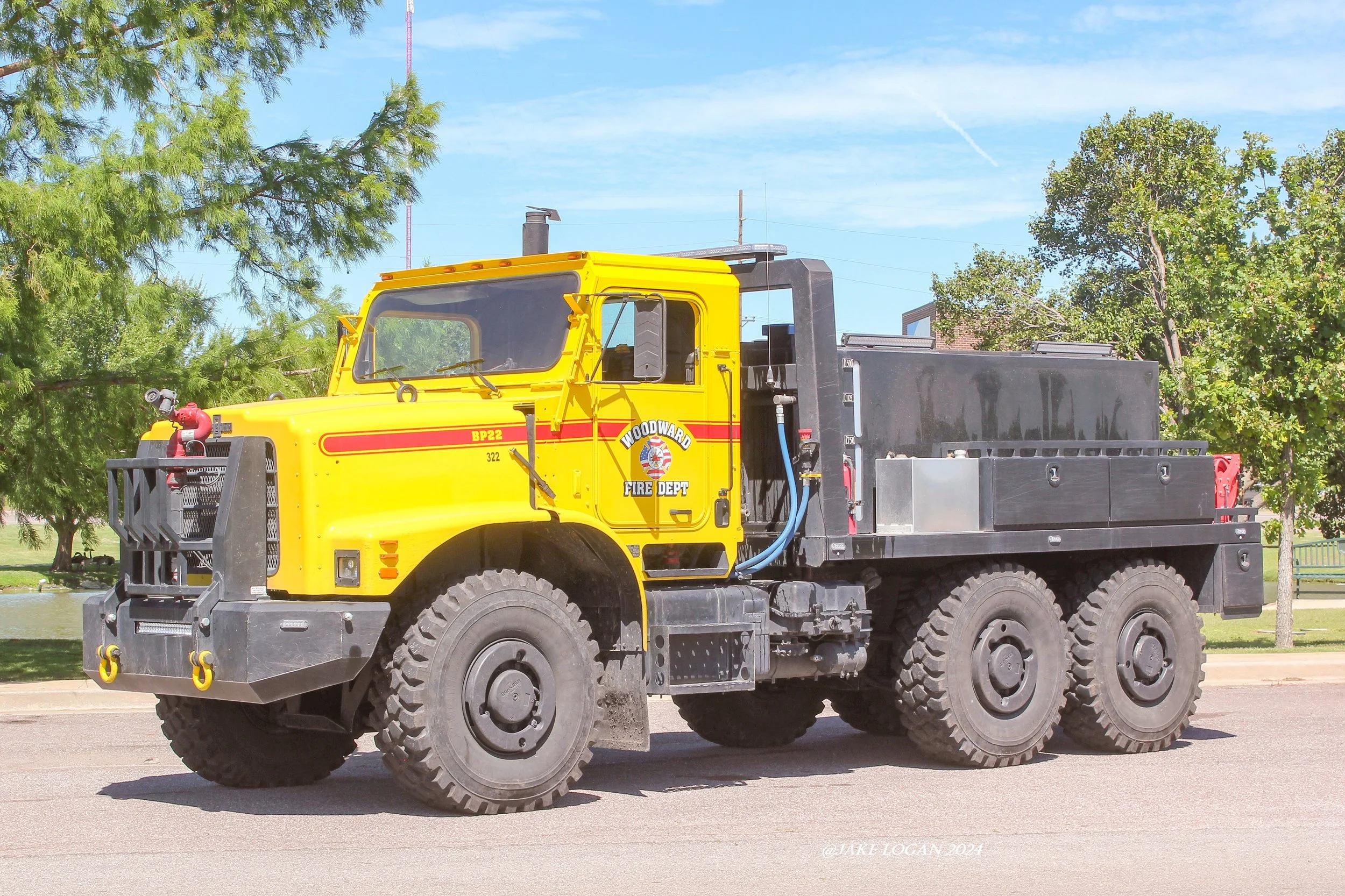 Brush Pumper 22 - 2002 Oshkosh/ 2023 White’s Welding - 200 Hale/1500 Tank - Diesel/Auto
 
 
As you will see on all the following brush pumpers, none of them allow for firefighters to ride the truck and fight fire. The city has not allowed firefighter