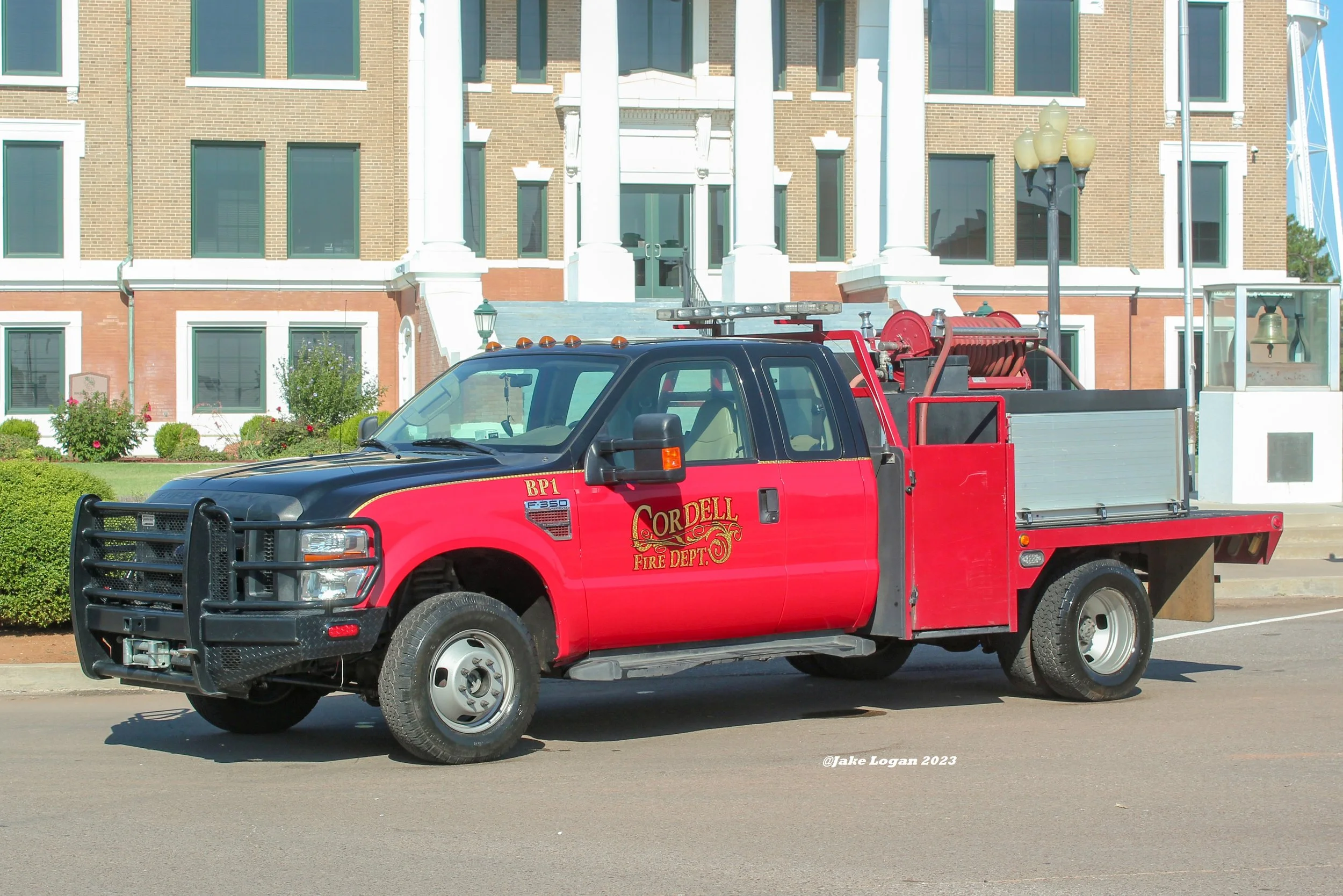 Brush Pumper 1 - 2009 Ford F350/CFD - 125 Hale/300 Tank - Diesel/Auto
 
 
Brush Pumper 1 is second out for all grass fires and will respond with the Washita County Task Force when called for.