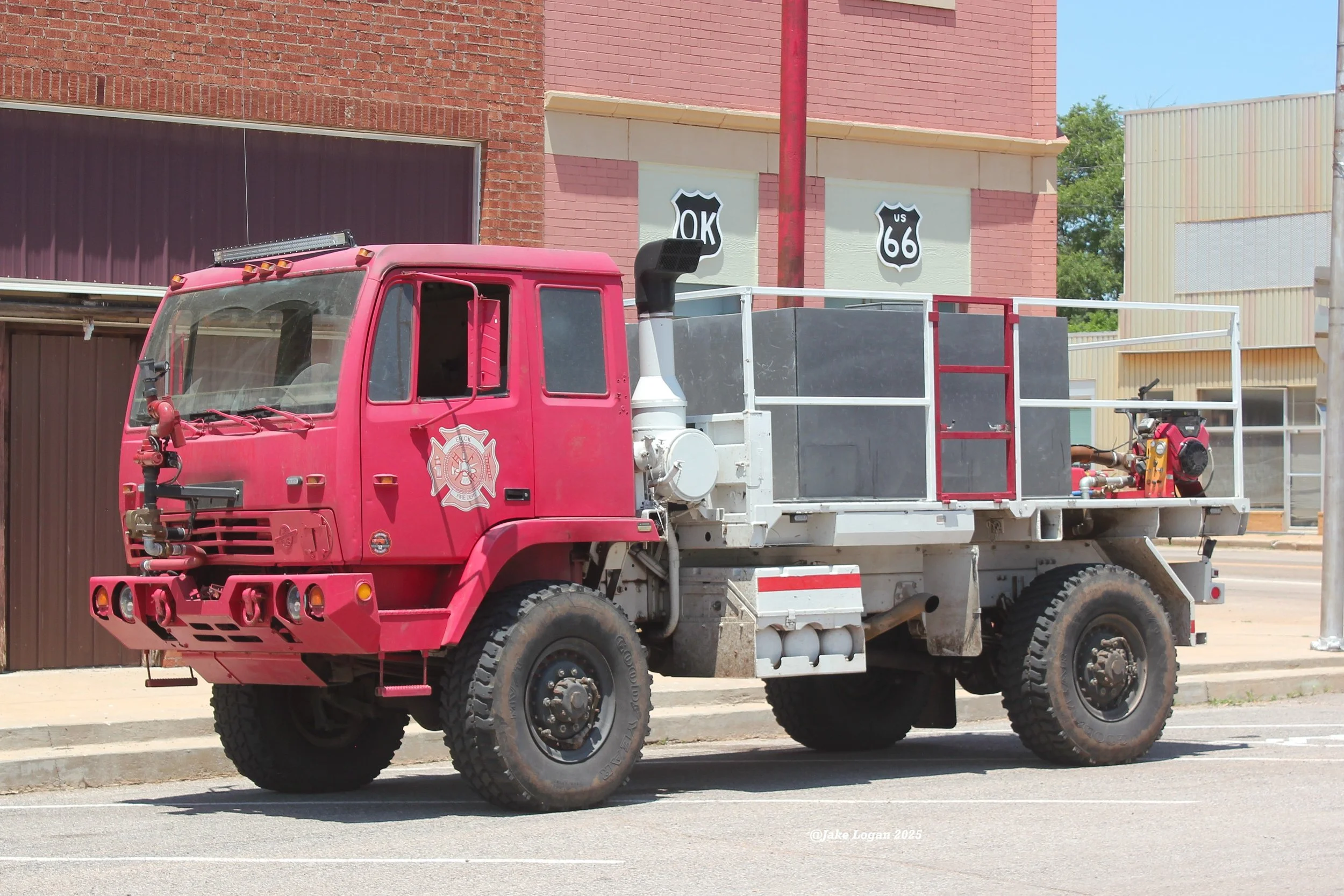 Brush 59 - 1994 Stewart-Stevenson/2023 EFD - 150 CET/600 Tank - Diesel/Auto
 
 
Originally serving Wapanucka as Brush 7, the EFD purchased this truck from a nearby farmer who used it for private fire protection. The department upfitted the unit place